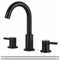 AKLFGN 8 in Widespread Double Handle Bathroom Faucet 3 Hole Sink Faucet in Matte Black
