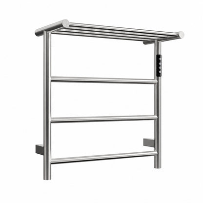 HOMEMYSTIQUE 4 Bar Plug In and Hardwire Towel Warmer in Brushed H TWO02BN