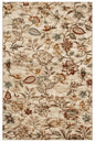 World Rug Gallery Vine Floral Beige 5 x 7 Area Rug