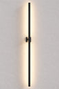 LamQee 63 in Black Modern Linear LED Outdoor Wall Lantern Sconce with Frosted Glass Shade
