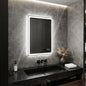 Peorsily 36 in W x 30 in H Rectangular Frameless Anti Fog Dimmable Wall Bathroom Vanity Mirror with Backlit and Front Lit