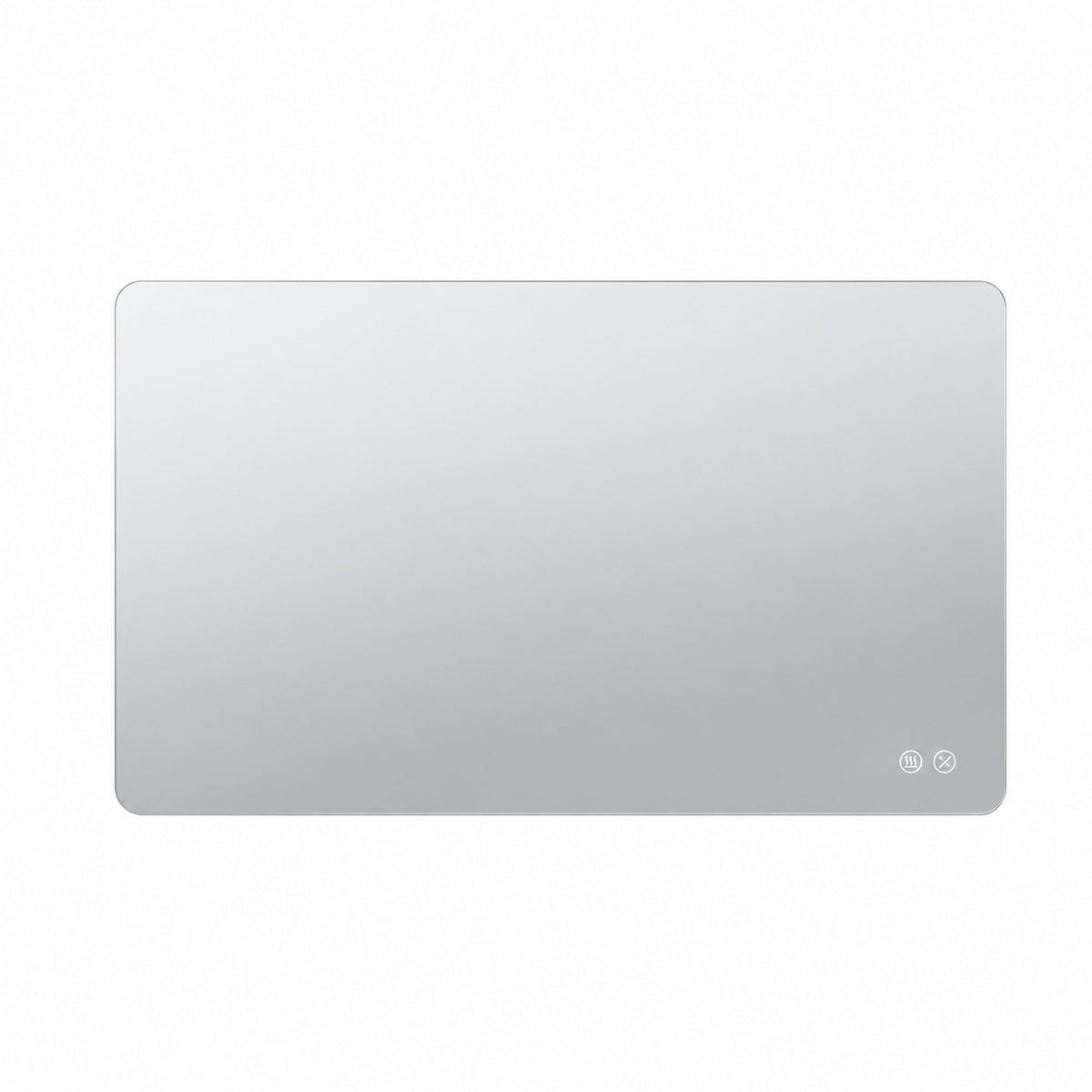 Sxiawe 35 9 in W x 59 9 in H Rectangular Frameless LED Adjustable Backlit Large Area Anti Fog Wall Mount Bathroom Mirror