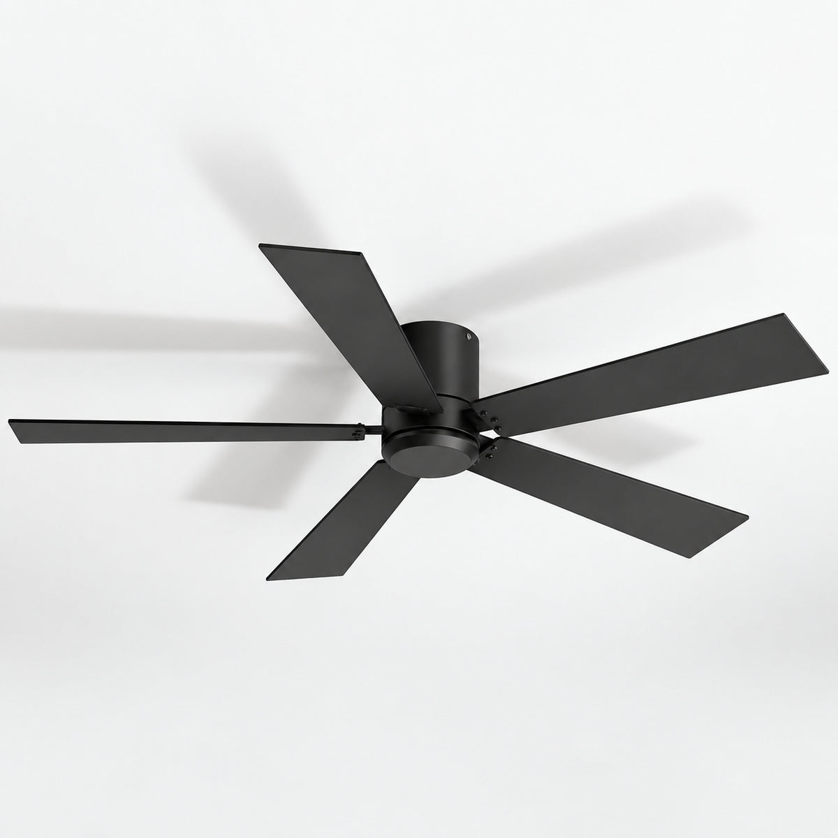 Breezary Hilfro 2 Pack 42 in Black Flush Ceiling Fan No Light with 5 Black Brown Blades and Remote Included for Living Room