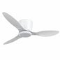 42 in Indoor White Flush Mount Ceiling Fan with Quiet Reversible DC Motor and Remote Control for Bedroom or Living Room AGH 002 K