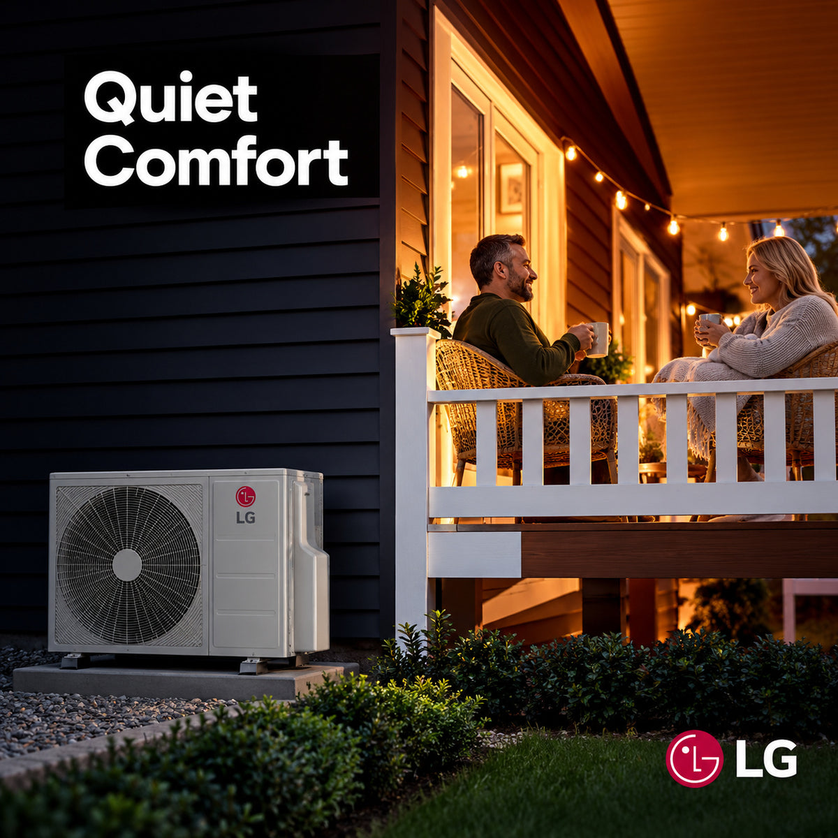 LG Outdoor Unit 12 000 BTU 20 SEER2 Wi Fi 1 Zone Ductless Mini Split Heat Pump Air Conditioner 115V KUSAH121B
