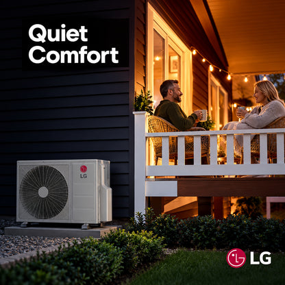 LG Outdoor Unit 12 000 BTU 20 SEER2 Wi Fi 1 Zone Ductless Mini Split Heat Pump Air Conditioner 115V KUSAH121B