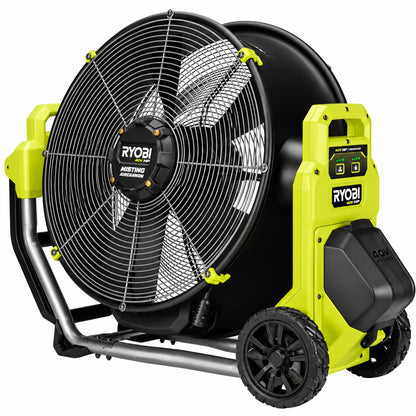 RYOBI 40V HP Brushless Cordless Hybrid 18 in WHISPER SERIES Misting Air Cannon Tool Only RY40MF01B