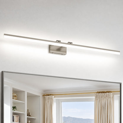 JUSHENG 54 72 in 1 Light Nickel Bathroom LED Vanity Light Bar with Dimmable 5500K Light HD 8770 NK 32W 5500K