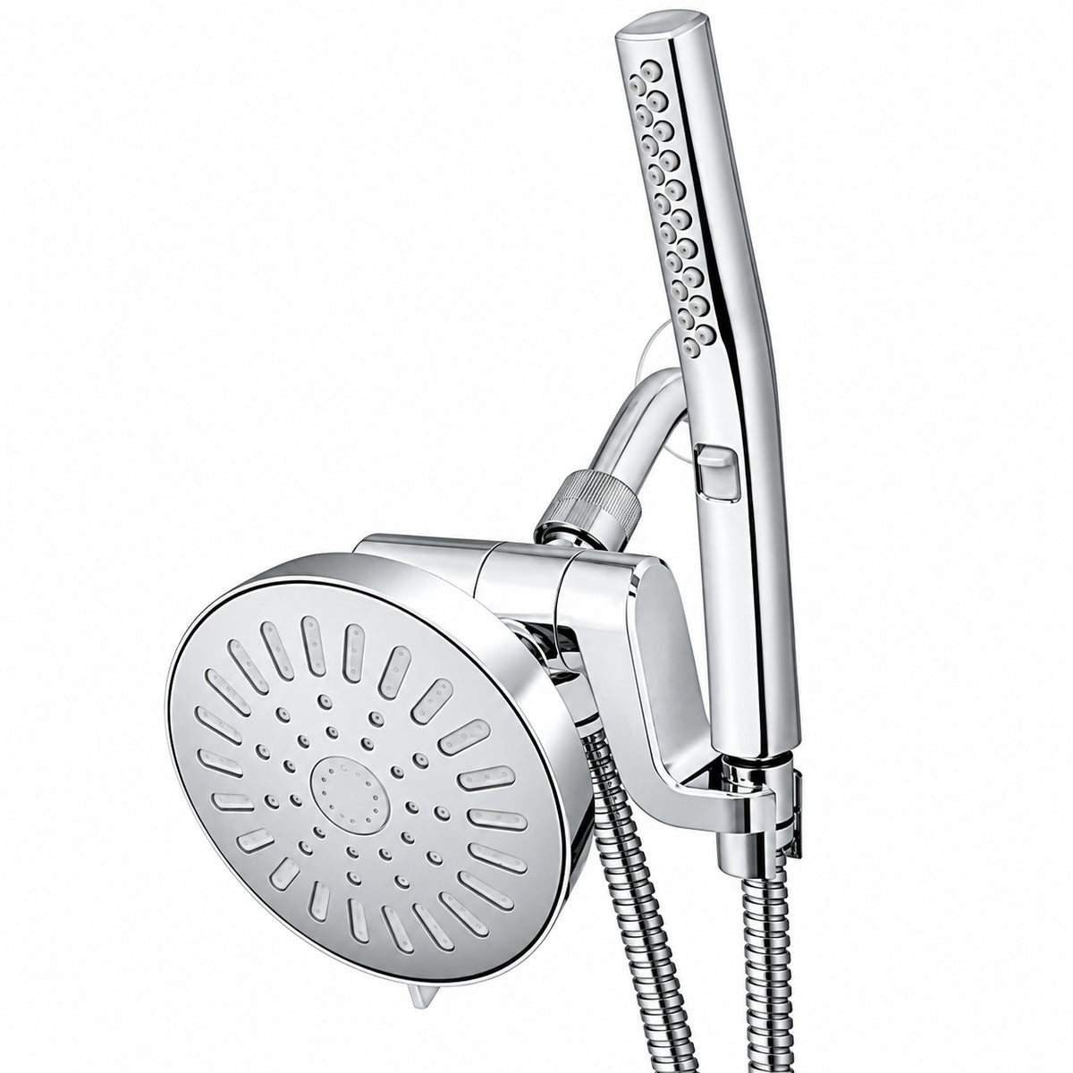 Waterpik BodyWand 7 Spray Wall Mount Dual Fixed and Handheld Shower Head 1 8 GPM in Chrome YHW 433E SBW 383MEB