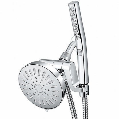 Waterpik BodyWand 7 Spray Wall Mount Dual Fixed and Handheld Shower Head 1 8 GPM in Chrome YHW 433E SBW 383MEB