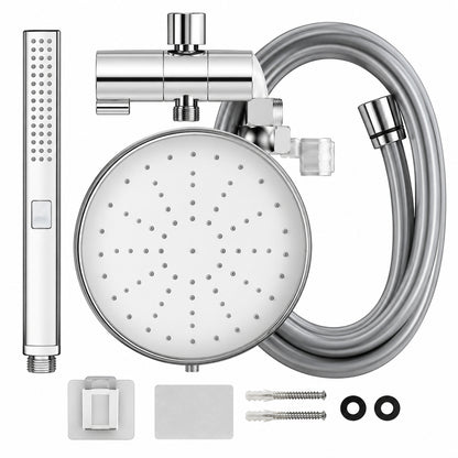 Waterpik BodyWand 7 Spray Wall Mount Dual Fixed and Handheld Shower Head 1 8 GPM in Chrome YHW 433E SBW 383MEB