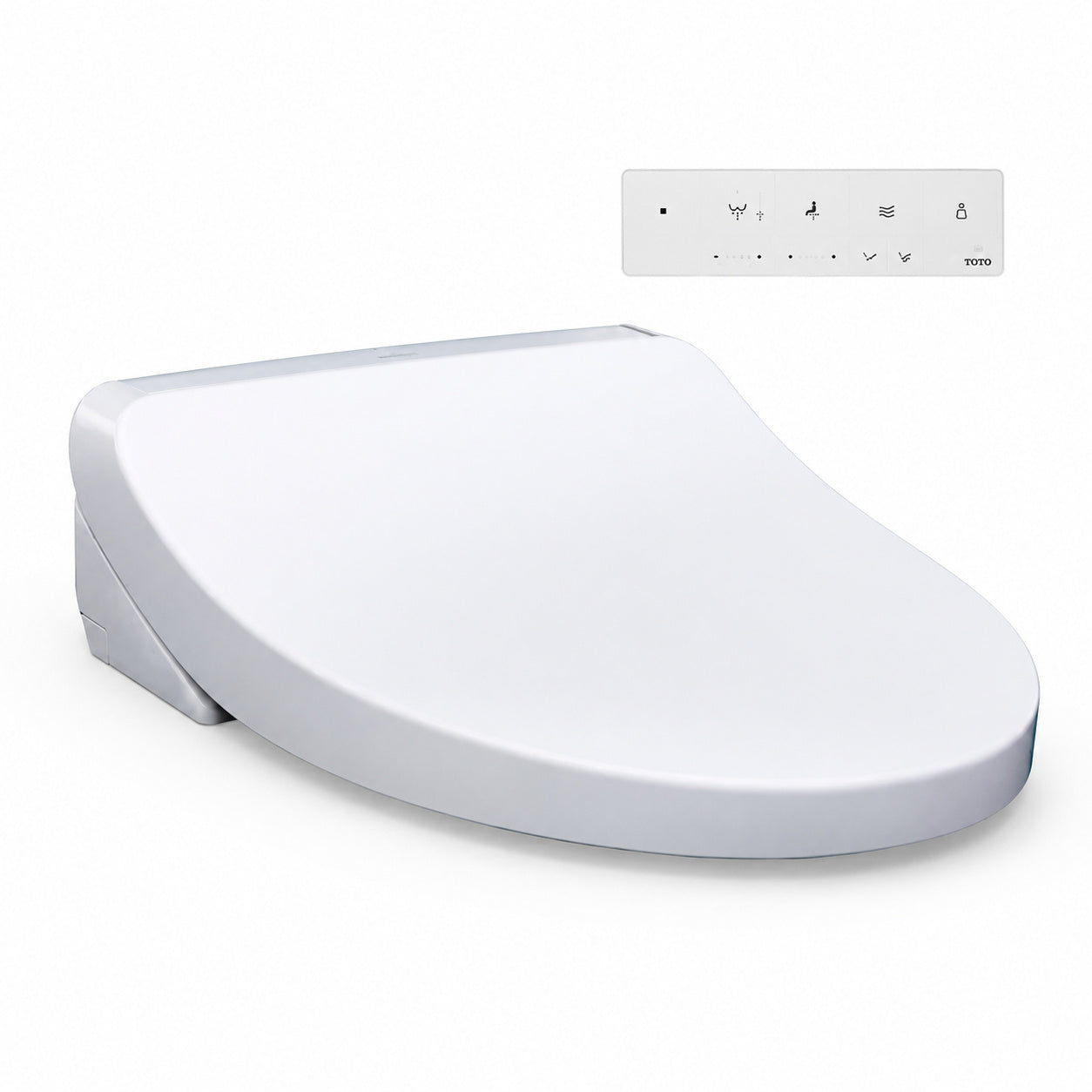 TOTO KS5 Washlet Electric Bidet Seat for Elongated Toilets with Warm Water Wash and Remote Control in Cotton White SW3216 01