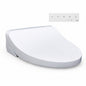 TOTO KS5 Washlet Electric Bidet Seat for Elongated Toilets with Warm Water Wash and Remote Control in Cotton White SW3216 01