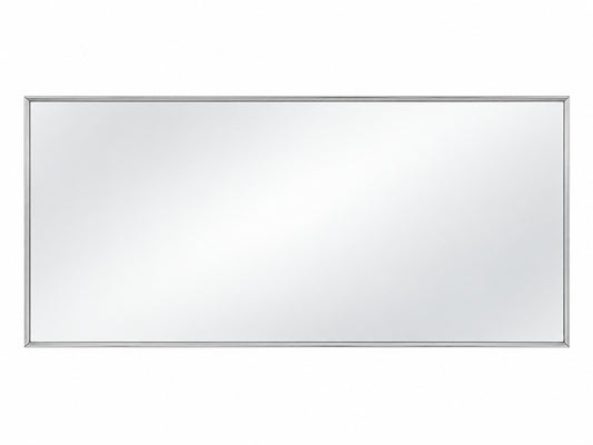 KeonJinn 60 in W x 30 in H Rectangle Aluminum Framed Beveled Bathroom Vanity Mirror Over Sink in Brushed Nickel Bathroom Mirror