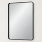 TETOTE 30 in W x 36 in H Modern Rectangular Black Bathroom Mirror Aluminum Framed Wall Bathroom Vanity Mirror