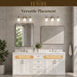 TETOTE 48 in W x 30 in H Modern Rectangular Brushed Nickel Bathroom Mirror Aluminum Framed Wall Bathroom Vanity Mirror
