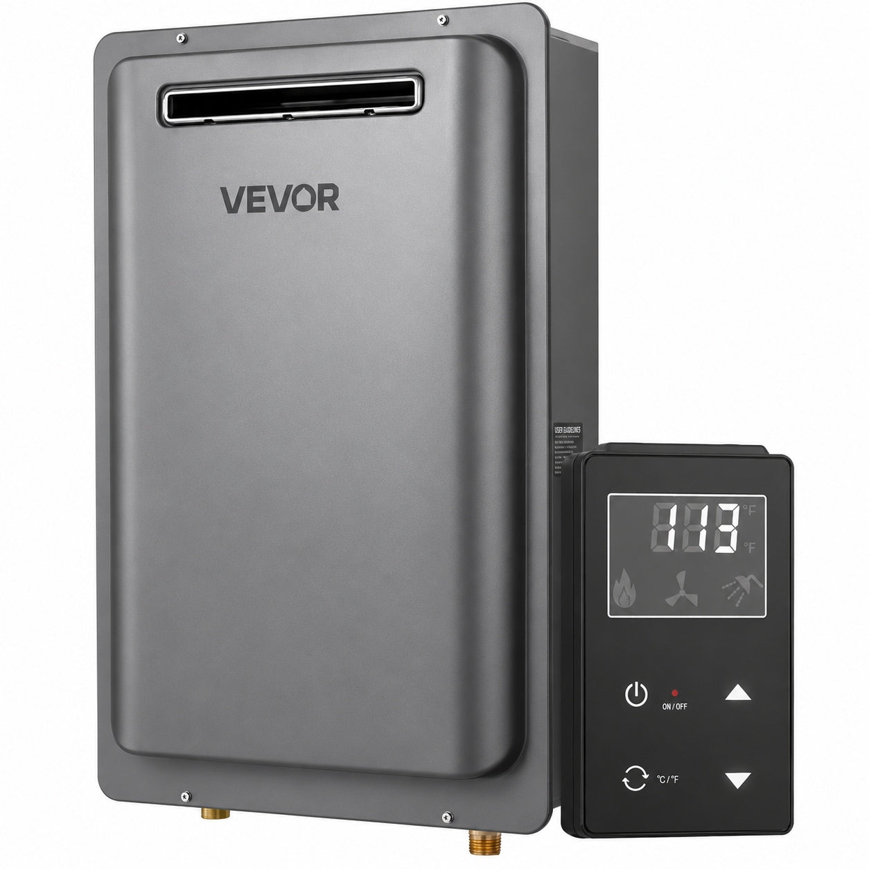 VEVOR Propane Tankless Water Heater 8 Gal Outdoor 191000 BTU Instant Hot Water Heater Smart Temperature Control