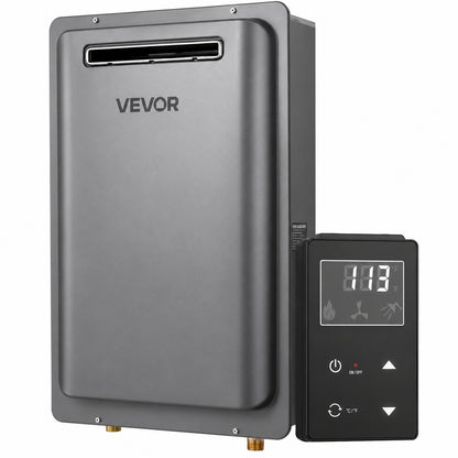 VEVOR Propane Tankless Water Heater 8 Gal Outdoor 191000 BTU Instant Hot Water Heater Smart Temperature Control