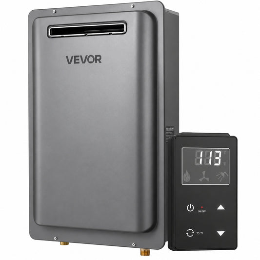 VEVOR Propane Tankless Water Heater 8 Gal Outdoor 191000 BTU Instant Hot Water Heater Smart Temperature Control