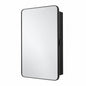 24 in W x 32 in H Rectangular Black Stainless Steels Framed Recessed Surface Mount Medicine Cabinet with Mirror HT MC6 BK6181