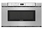 Sharp 24 in 1 2 cu ft 950 Watt Built In Microwave Drawer in Stainless Steel with Angled Silver Touch Controls SMD2430MS