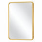 KeonJinn 24 in W x 32 in H Beveled Edge Rectangular Bathroom Mirrors Framed Wall Mount Bathroom Vanity Mirror in Brushed Gold HD KJYX6181SG