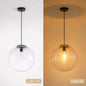 Y Insp Aero Globe 15 7 In 1 Light Black Modern Pendant With Clear Glass Shade