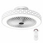 GIVIMO 19 in White White Flush Mount Modern Ceiling Fan with Integrated LED Light Kit with Remote Included