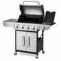 VEVOR Portable Propane Grill in Stainless Steel 4 Burner with Side Burner 425 sq in Grilling Area