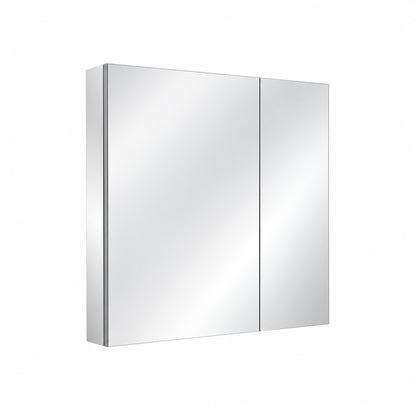 ZXDDMS 30 in W x 26 in H Rectangular Aluminum Surface Mount Bathroom or Medicine Cabinet with Beveled Edge Mirror HH JK5224 S C