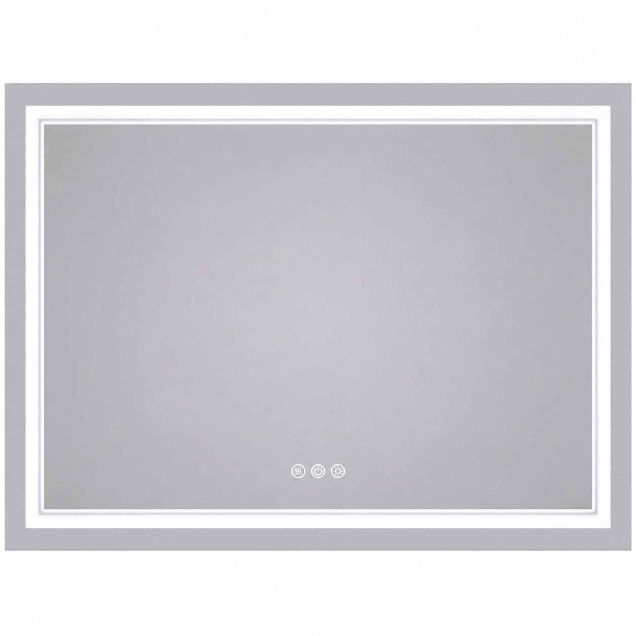 TETOTE 48 in W x 36 in H Rectangular Frameless Wall LED Lighted Bathroom Vanity Mirror with Light with Backlit and Anti Fog