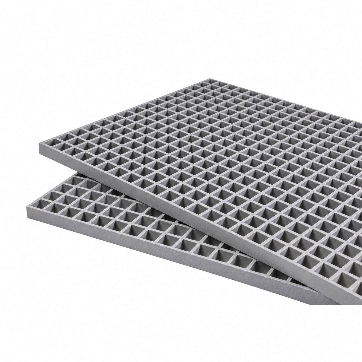 Wellco 3 ft x 6 ft MaxGrid Fiberglass Grating Drain Grates 2 in x 2 in x 0 6 in for Trench Cover Car Washes Pool Deck Gray