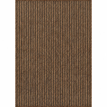 Beverly Rug Arrow Gold 9 ft x 12 ft Chevron Striped Washable Indoor Outdoor Area Rug