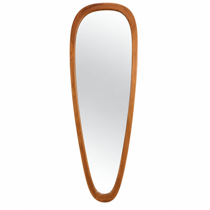 LuxHomez 22 in W x 60 in H Irregular Natural Wood Frame Wall Mirror Distinctive Asymmetric Design WMYX 2260GO1