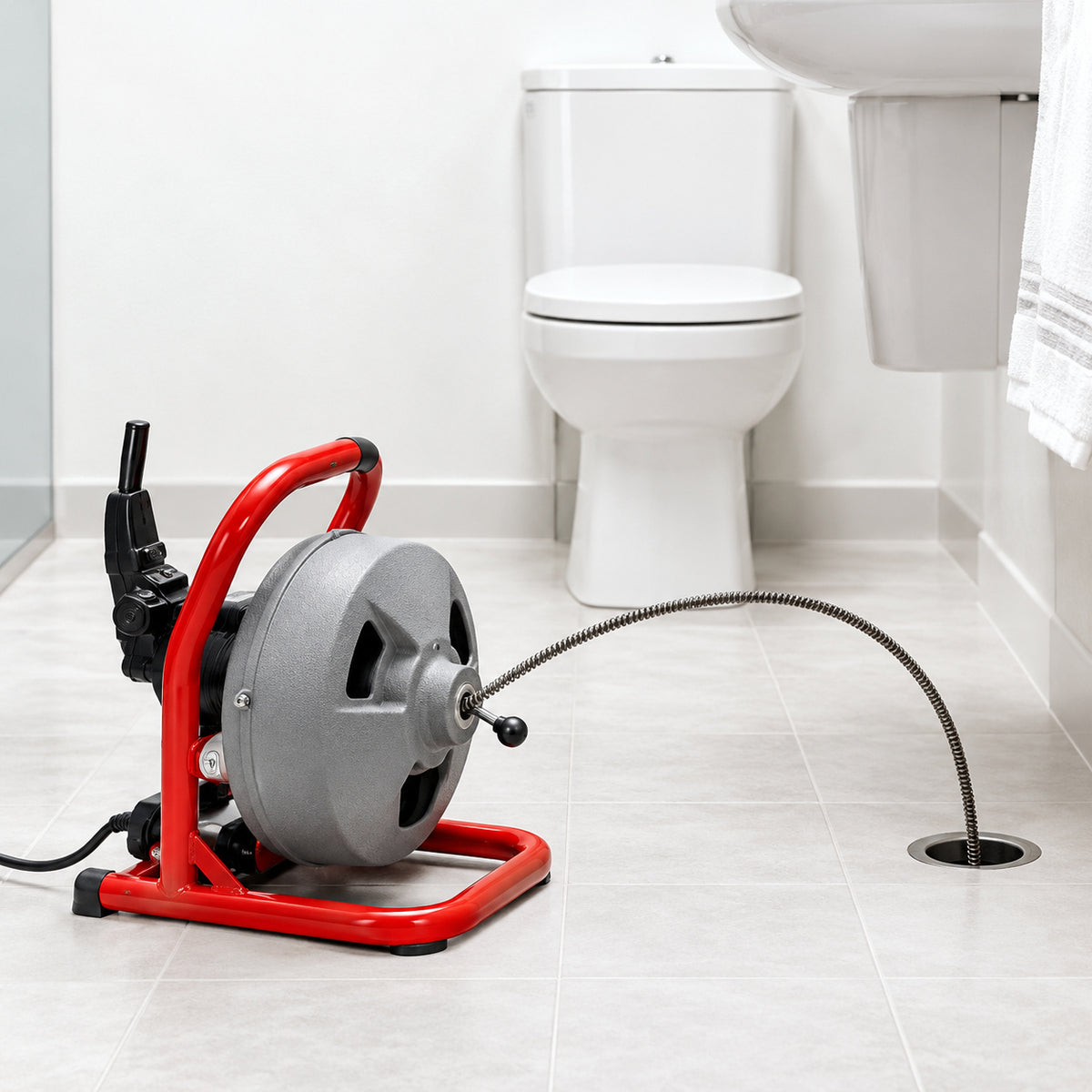 SKYSHALO Sewer Snake Auger w 228RPM Electric Drill 50 ft x 5 16 in Drain Cleaner Machine For 2 in 4 in Pipes 2025 update GDSTJLSGTSSD08LY3001V1 251229