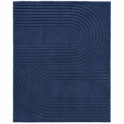 BALTA Cristian Blue 8 ft x 10 ft Stripe Area Rug 3135445