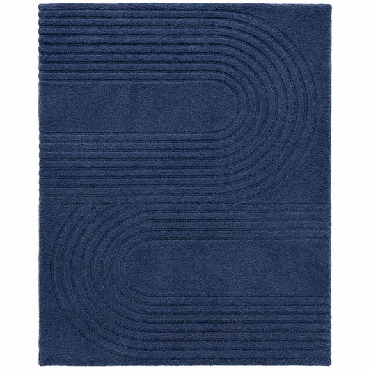 BALTA Cristian Blue 8 ft x 10 ft Stripe Area Rug 3135445