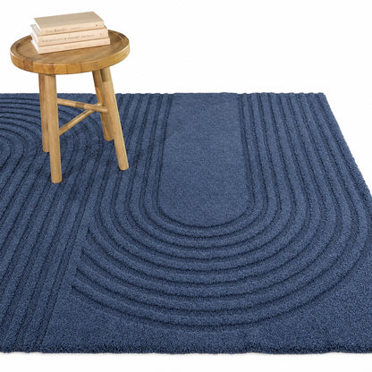 BALTA Cristian Blue 8 ft x 10 ft Stripe Area Rug 3135445