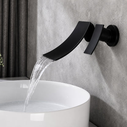 ANiFLUX Waterfall Single Handle Wall Mounted Bathroom Faucet in Oil Rubbed Bronze LUA 65RB