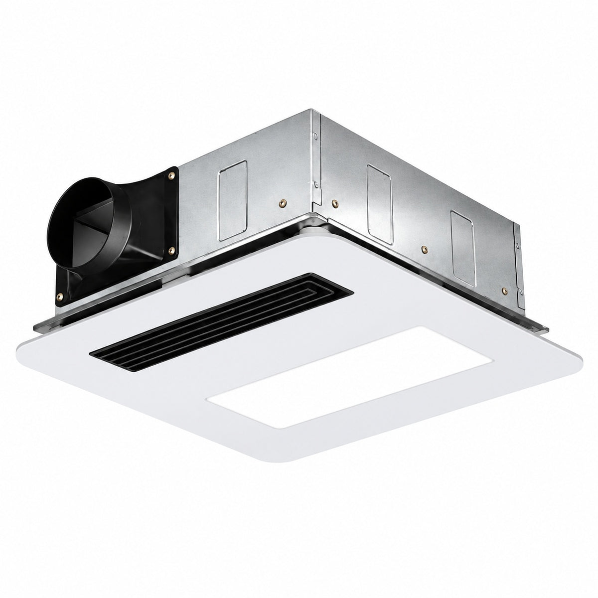 Wudkey 1 Piece White Quiet Bathroom Exhaust Fan with Light and Heater 4 in 1 Bathroom Ventilation System 1800W Heating Power BD9I33 6