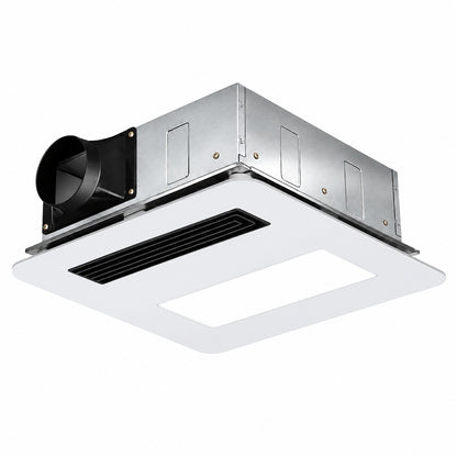 Wudkey 1 Piece White Quiet Bathroom Exhaust Fan with Light and Heater 4 in 1 Bathroom Ventilation System 1800W Heating Power BD9I33 6
