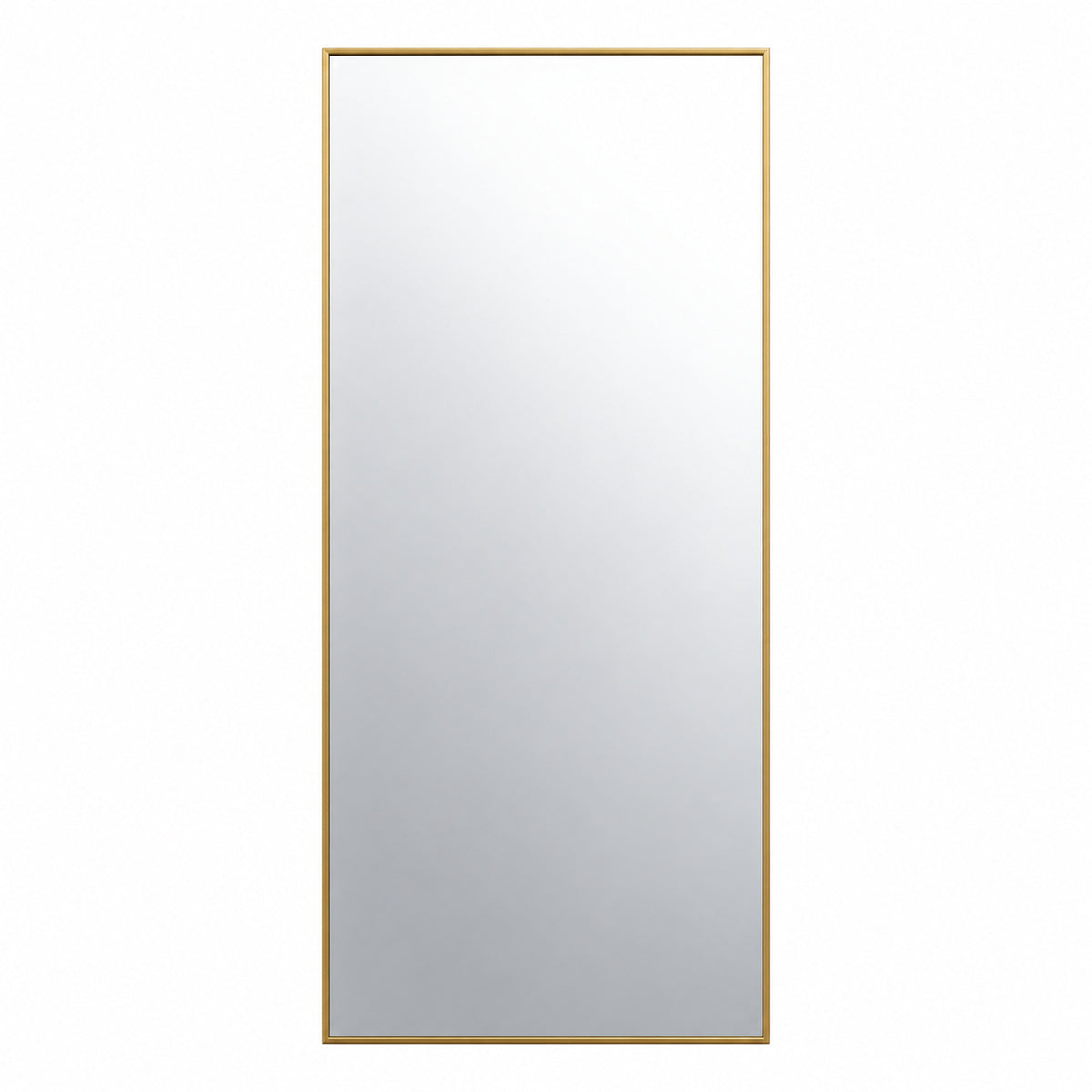 XRAMFY Morden Gold 34 in W x 76 in H Rectangle Aluminum Alloy Framed Full Length Standing Mirror