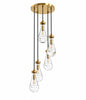 Emeritpro 5 Light Copper Pendant Light with Teardrop Glass Shades Traditional Hanging Chandelier E12 Base No Bulbs Included HG CX25001EDBA2 1AP3