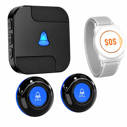 Numhew Smart Wireless Caregiver Pager System with WiFi App Remote Alert 328 ft Range and Custom Ringtone Setting for Seniors Q3Q3Y1Y0