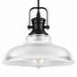 Merbotin RayHome 1 Light Farmhouse Matte Black Industrial Pendant Light with Ribbing Shade for Kitchen Island Sink GY046 1B