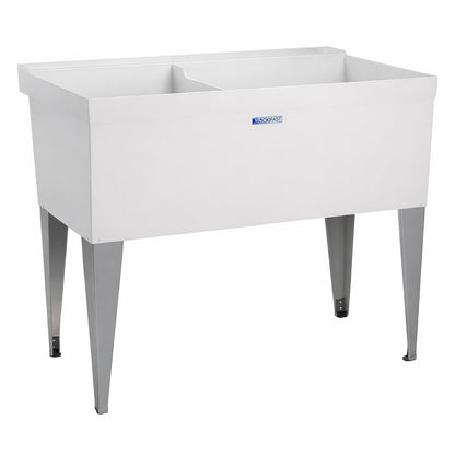 MUSTEE Utilatub 40 in x 24 in x 33 in Thermoplastic Floor Mount Utility Tub in White