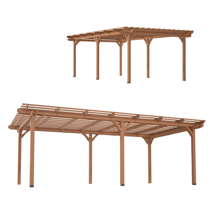 [12X16FT] Alora Extra-Large Outdoor Wooden Waterproof Grape Gazebo (SAK76476)