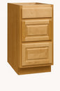 Hampton 18 in. W x 24 in. D x 34.5 in. H Assembled Drawer Base Kitchen Cabinet in Natural Hickory with Drawer Glides