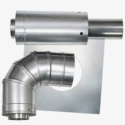 Rheem 3 in x 5 in Horizontal Stainless Steel Concentric Termination Vent Kit for Mid Efficiency Tankless Gas Water Heaters