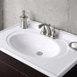 Glacier Bay 31 in W x 22 in D Cultured Marble White Round Single Sink Vanity Top in WhitE